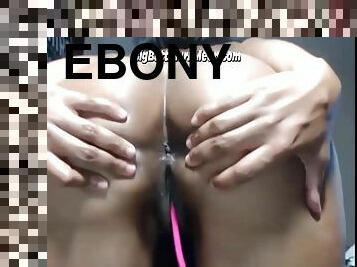 Full-Bosomed Ebony Babe Bouncing Her Big Rear End - HD video