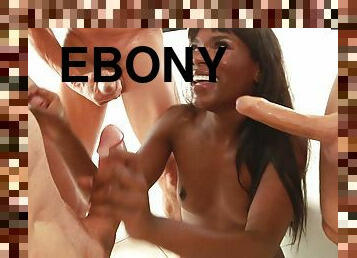 Provocative Slim Ebony &lpar;1st Gangbang-butt sex-faci - ana foxxx