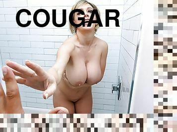 PervMom - Hot Babe Cougar Fucks Her Stepson In The Shower