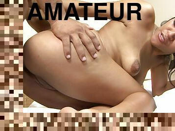 chatte-pussy, amateur, anal, hardcore, maison, bout-a-bout, rasé, petits-seins, sucer