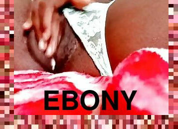 Ebony has the creamiest orgasm!