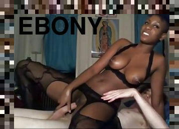 Big tits ebony amateur fucked by white guy in homemade video