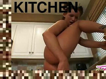 Emery naked in the kitchen part 3