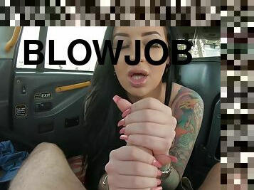 Beth Inked Princess pays for taxi with her soaking wet pussy