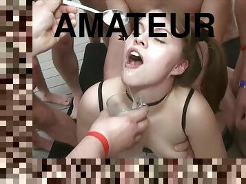 fest, amatør, blowjob, cumshot, tenåring, hardcore, gangbang, ludder, bukkake