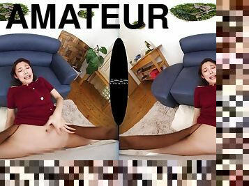 60fps Amateur interracial POV VR with Japanese mom and black dude - CFNM Asian fetish