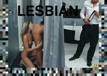 Shalina Devine and Gina Gerson make love in the bathroom