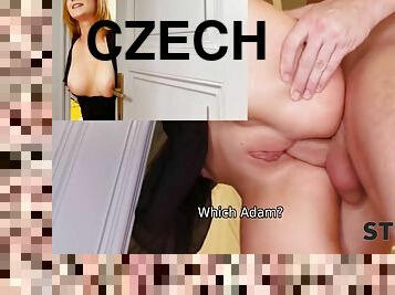 Gorgeous Czech redhead with awesome big boobs fucked before dinner - hardcore with blowjob