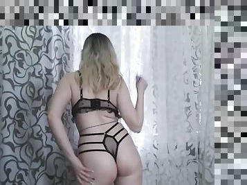 Ukrainian striptease model. Dancing, handjob. Lovense. Spanking on the butt. Close up pussy