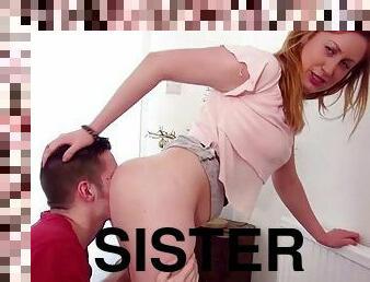 GINGER STEPSISTER PARIS CHEATED ON HER BROTHER TO FUCK ALONE