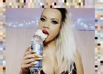 Sexy ASMR Licking Whip Cream On Mic