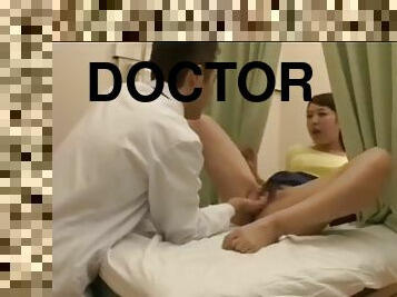 lääkäri, kova-seksi, japanilainen, käsihomma, hieronta, perä-butt, gynekologinen-testi
