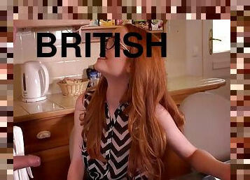 British redhead give a blowjob
