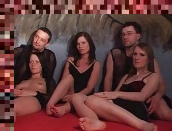 European Velvet Swingers Club Members Meet Orgy Is On