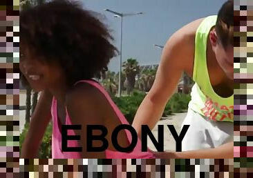 deporte, negra-ebony, adolescente, hardcore, negra, bonita