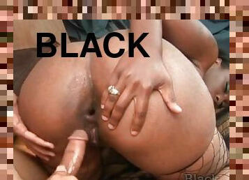 Doggystyle anal sex with big ass black chick