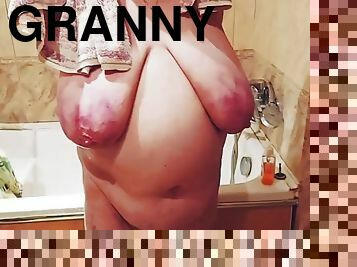 I fuck my old granny and cum in her pussy huge boobs
