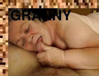 Granny sucking dick