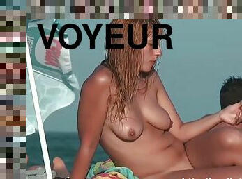 Nude beach voyeur video hot playful nudists in the water