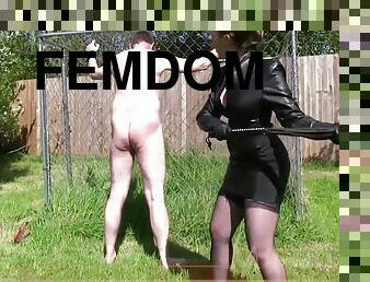 Mistress T In Garden Punishment