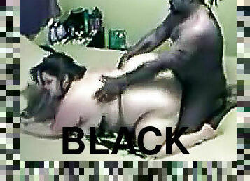 Black guy mounts up a fat bitch