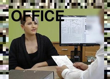 Mrs sweet fucked hard in loan office