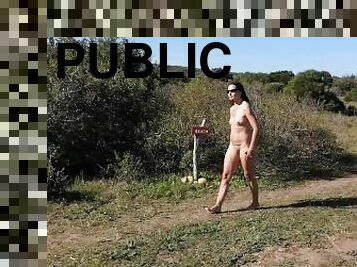 Naked Hiking in Nature Park