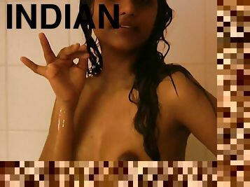 mandi, pelancapan, murid-perempuan, amateur, perempuan-jelita, remaja, merangsang-dengan-tangan, gadis-indian, creampie, main-dengan-jari