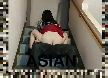 asiatisk, otrogen, doggy-style, fitta-pussy, amatör, avsugning, blandade-raser, tonåring, japansk, fransk