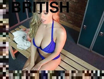 British bikini blonde has the hottest tits ever
