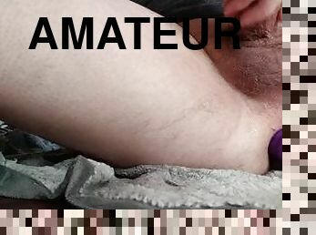 gigantisk, masturbation, amatör, hardcore, kåt, dildo, massiv, kuk