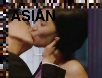 Hot Asian couple make sweet love at the local bar