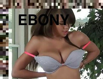 Pussy toying teen ebony loves her sex toys