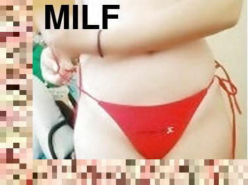 milf, gruppesex, cum, undertøy, webkamera, bikini