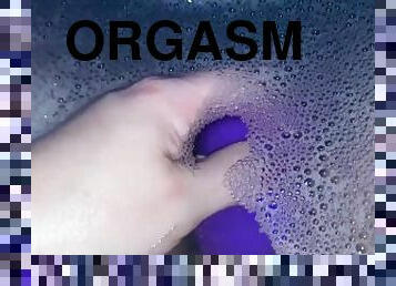 Bubble bath masturbation with my clit sucking rose