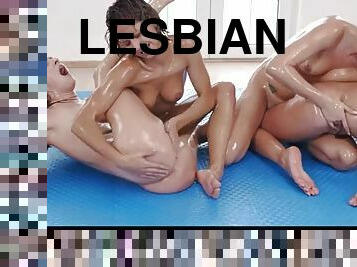 Defeated XXX SexFight: Lesbian Oil Wrestling Orgy