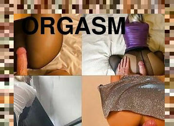 orgasmi, collant-di-nylon, amatoriali, mammine-mature, serie, neri, mutandine, donne-vestite-uomini-nudi, strette, feticci