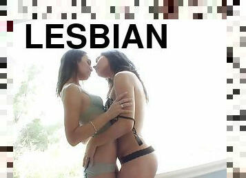 Stunning lesbians are having a wild time licking and kissing one another