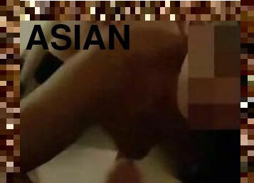 asiatisk, svær, amatør, stor-pikk, milf, tenåring, soving, creampie, trekant, ludder