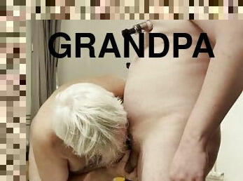 Grandpa Xxphile gets naked and suck my big cock