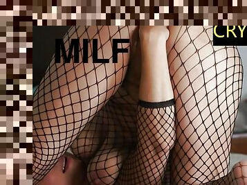 OMG! Gape fishnet preg teen-mom 3