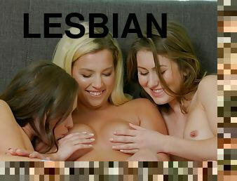 Slumber Party Threesome Lesbian Orgy