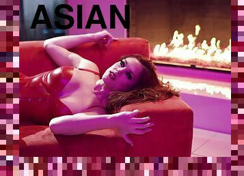 asiatic, tate-mari, masturbare-masturbation, bunaciuni, roscata, dormitor, pirsing, solo, erotic, tatuaj