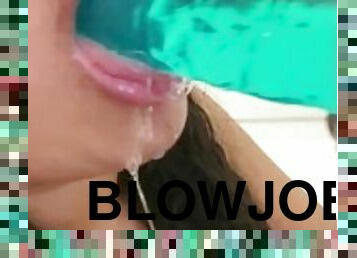 amatør, blowjob, interracial, leke, dildo, alene, suging