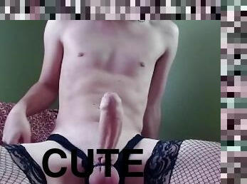 Big Dick Femboy in Lingerie