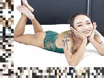 asiatisk, onani, anal, skønheder, teenager, fingering, ladyboy, thailænder, undertøj, perfekt