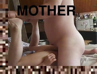 klitoris, orgasme, amatør, milf, leke, mamma, creampie, par, blond, dildo