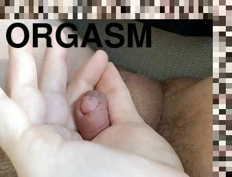 Jerking off and orgasm - hot post op FTM cock - metoidioplasty