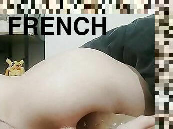 French sissy fuck herself with a dildo