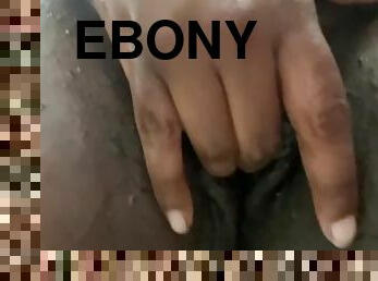 Ebony bbw slut in shower